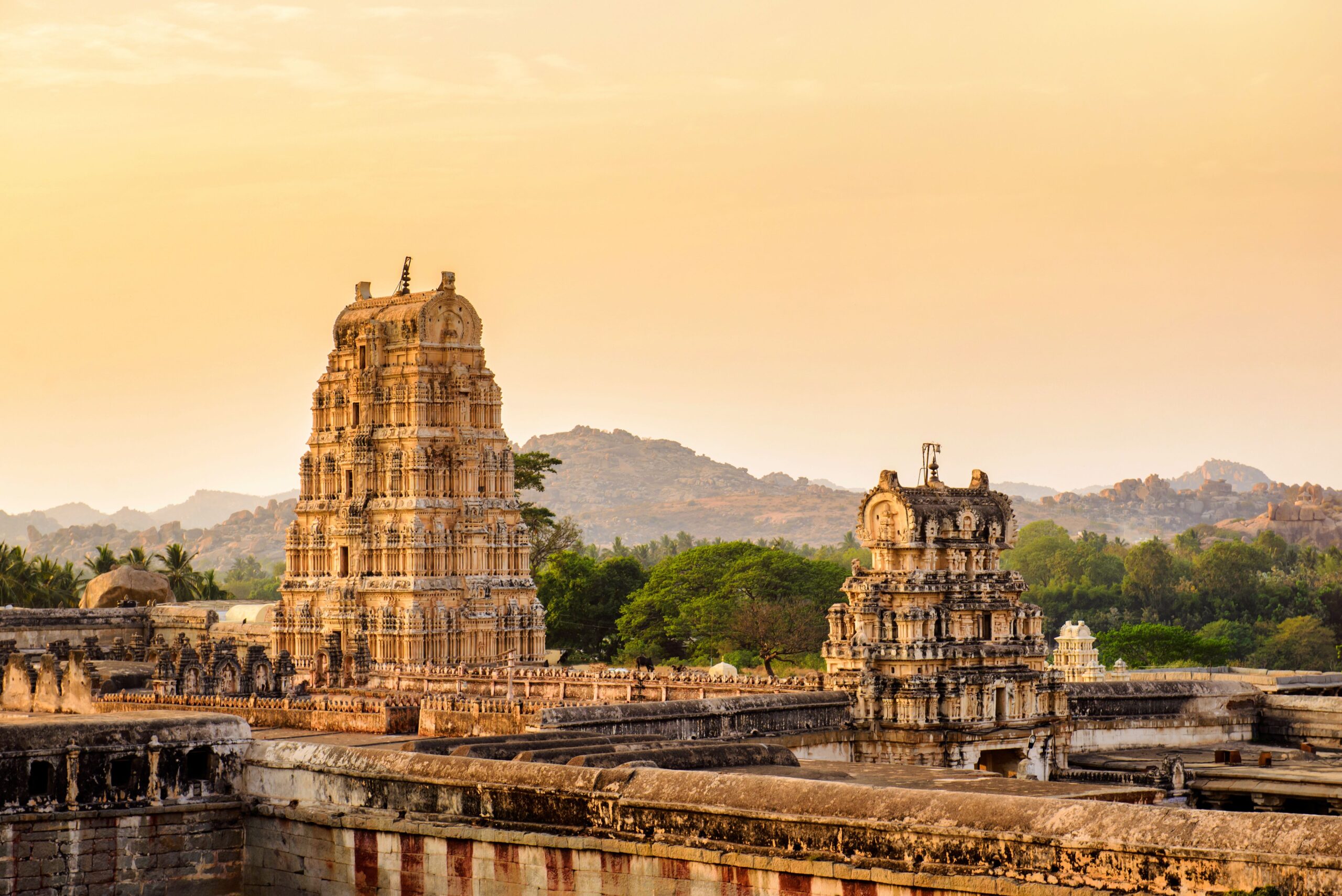 Historic temples of Hampi in India