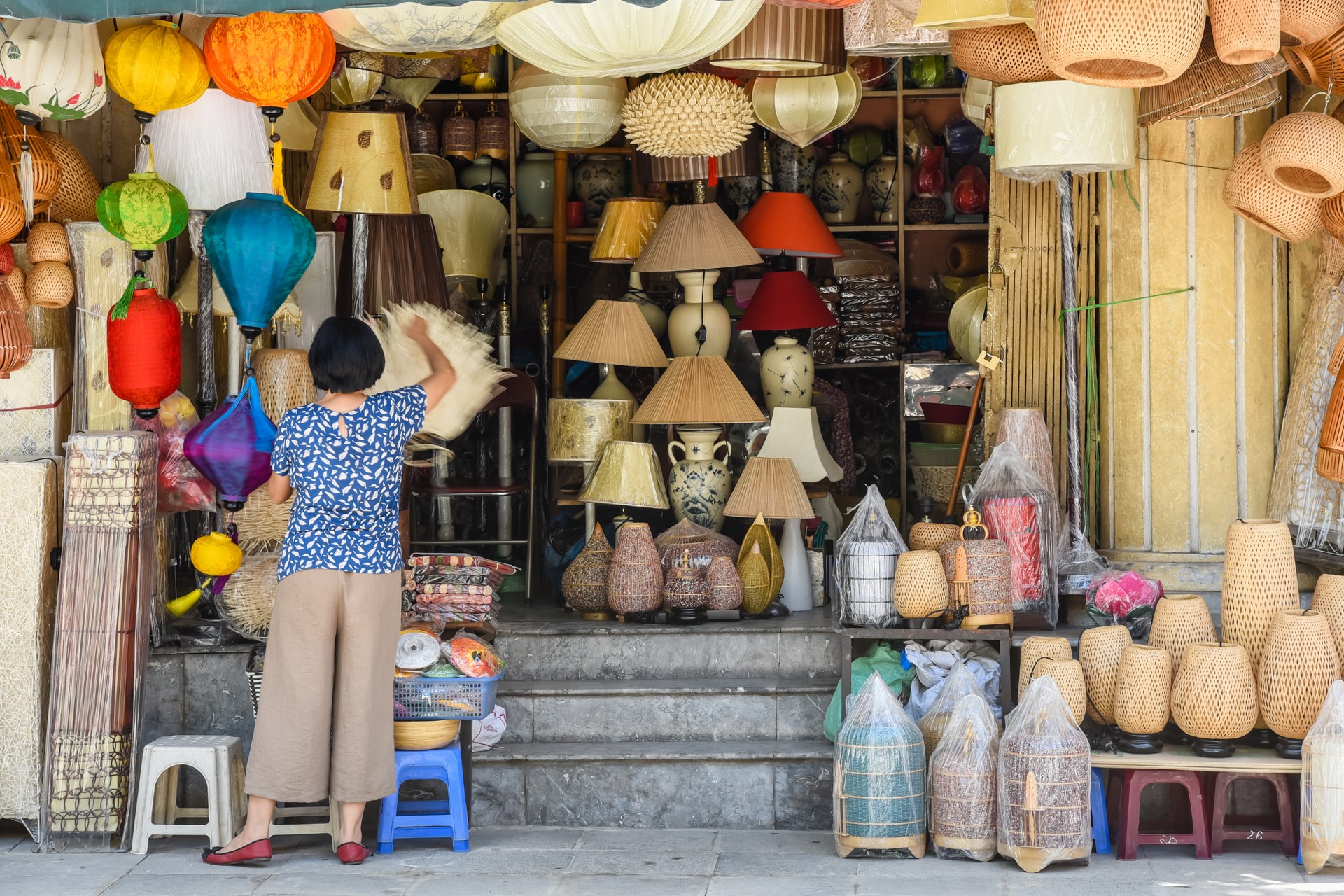 Shopfront in Hanoi, one of the best cities to visit in Vietnam
