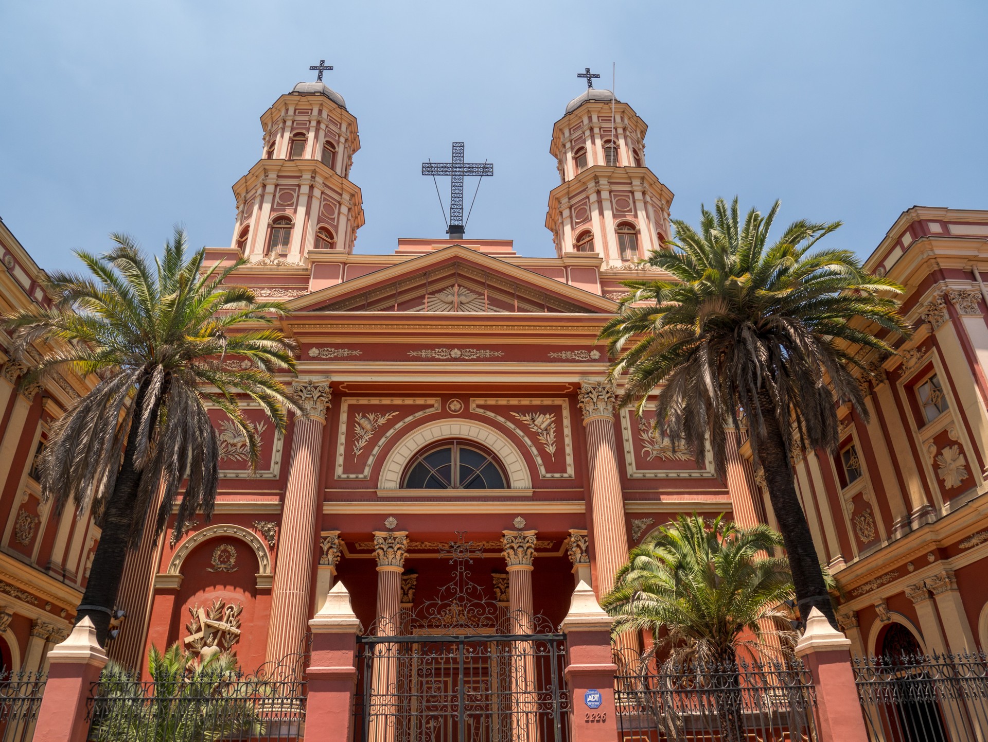 Historical church landmark in Santiago de Chile, a main base for your Patagonia trip itinerary