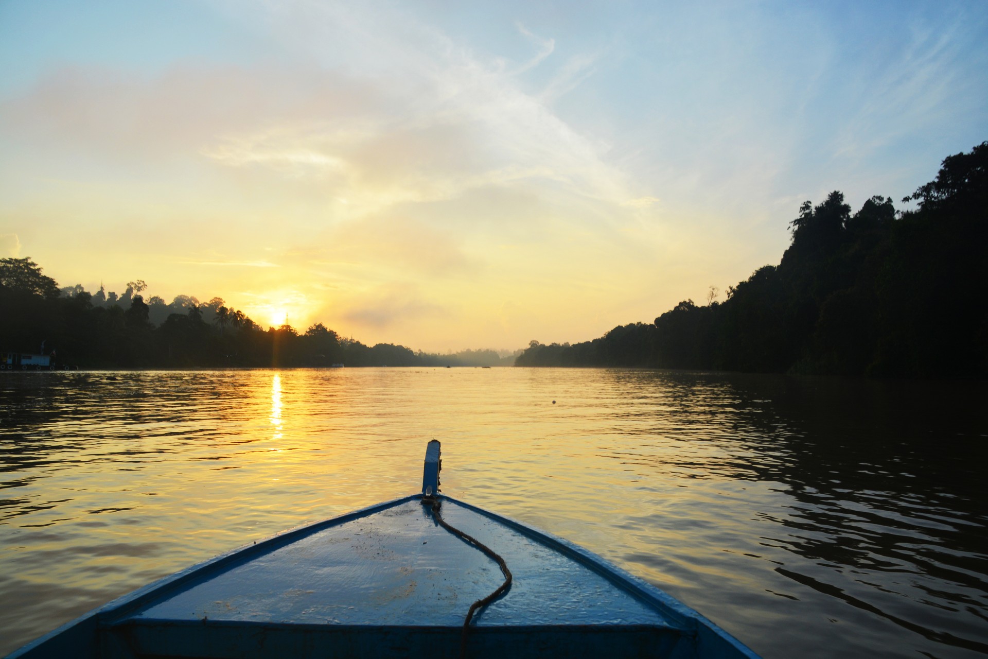 Kinabatangan River at sunrise