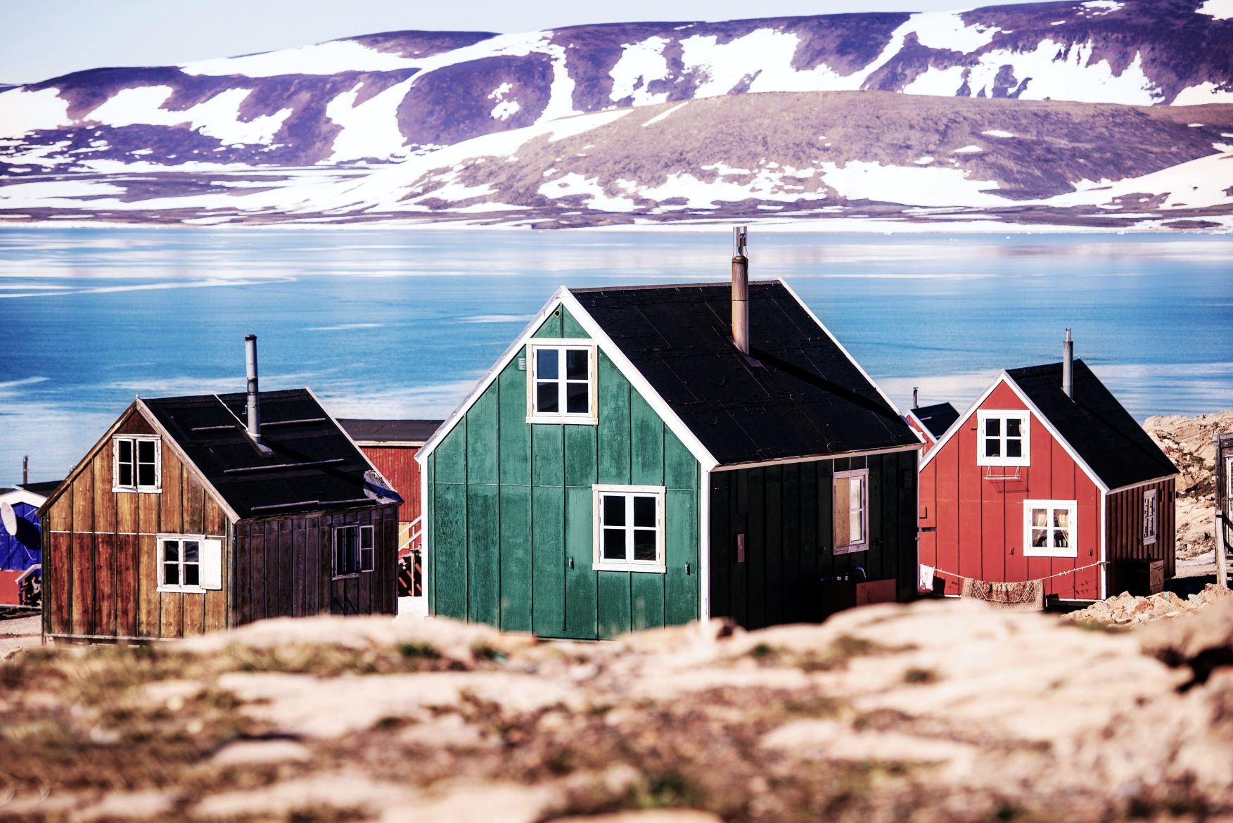 Colorful houses in Greenland