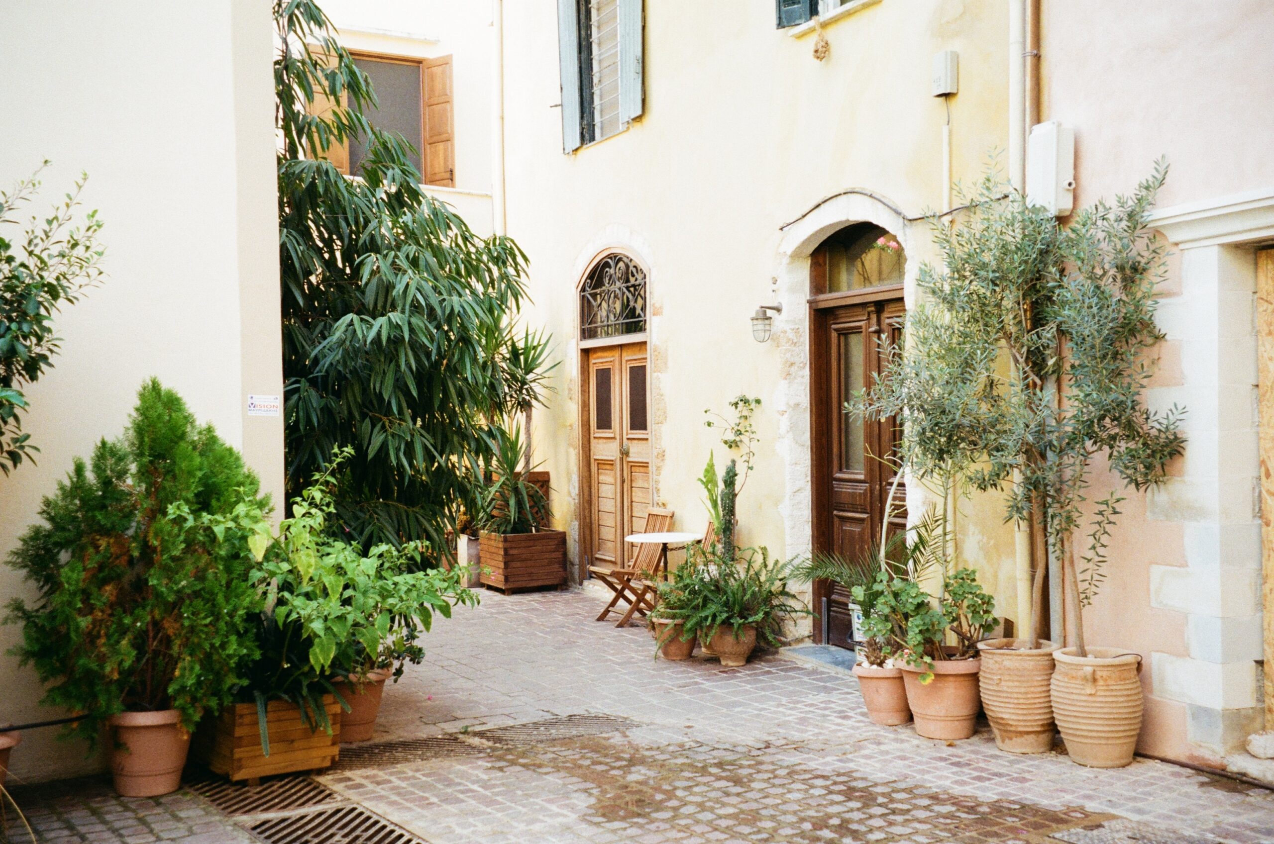Pretty house front in Crete village