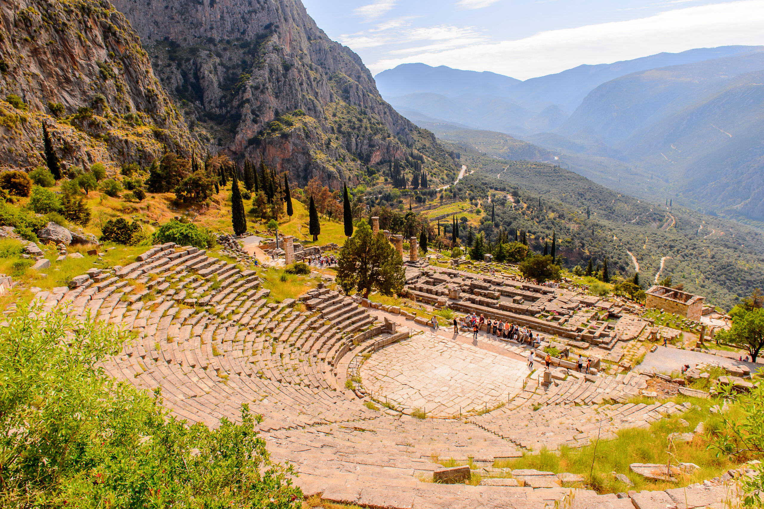 Delphi amphitheater in Greece