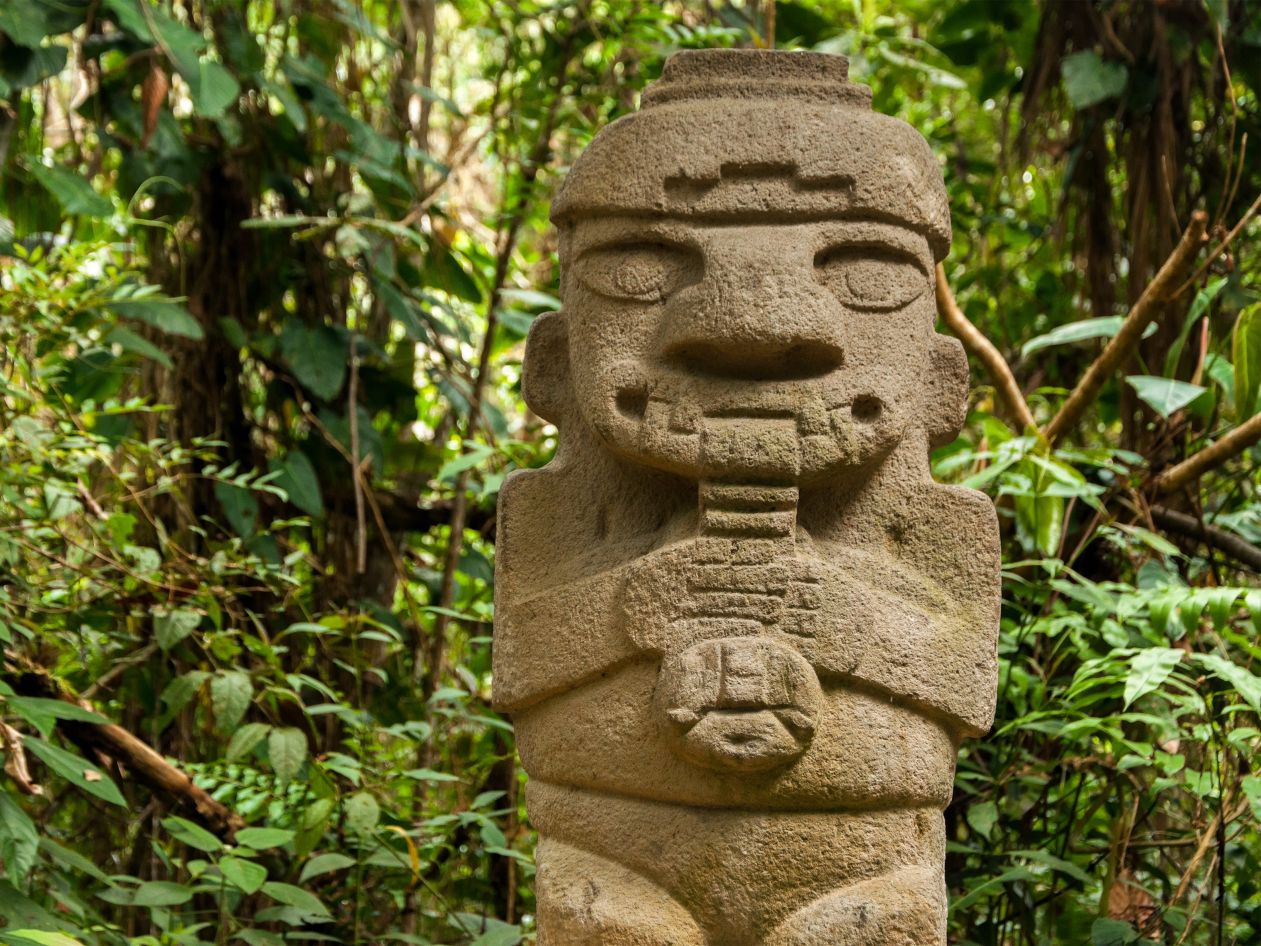 Statue in San Agustin, Colombia