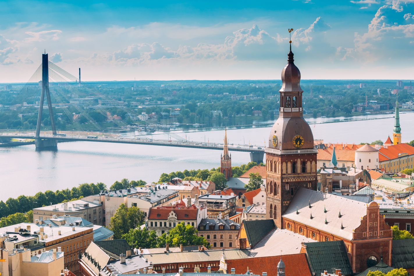 Riga's cityscape, Latvia: a top destination when visiting the Baltics