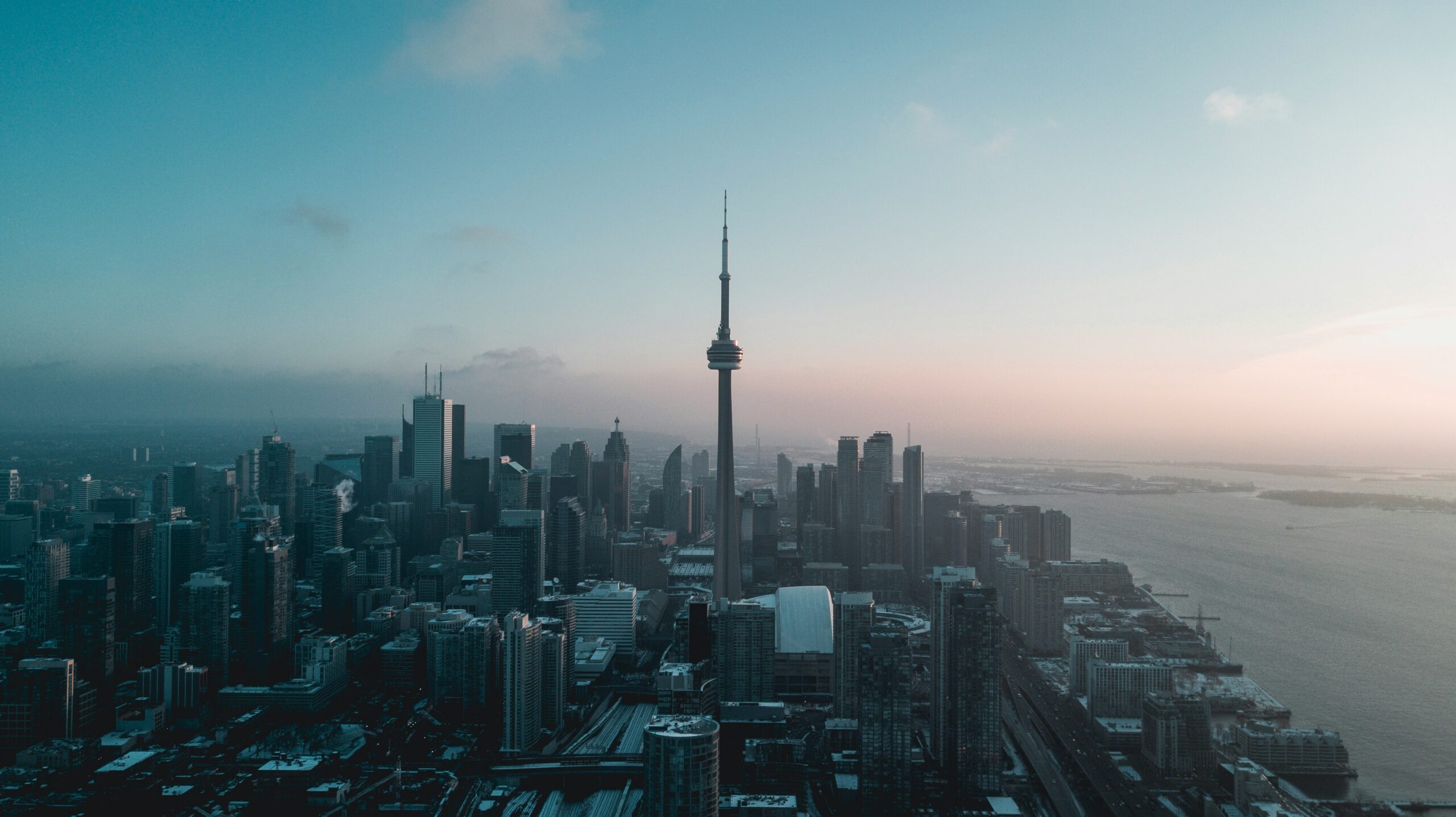 Toronto cityscape in pale light