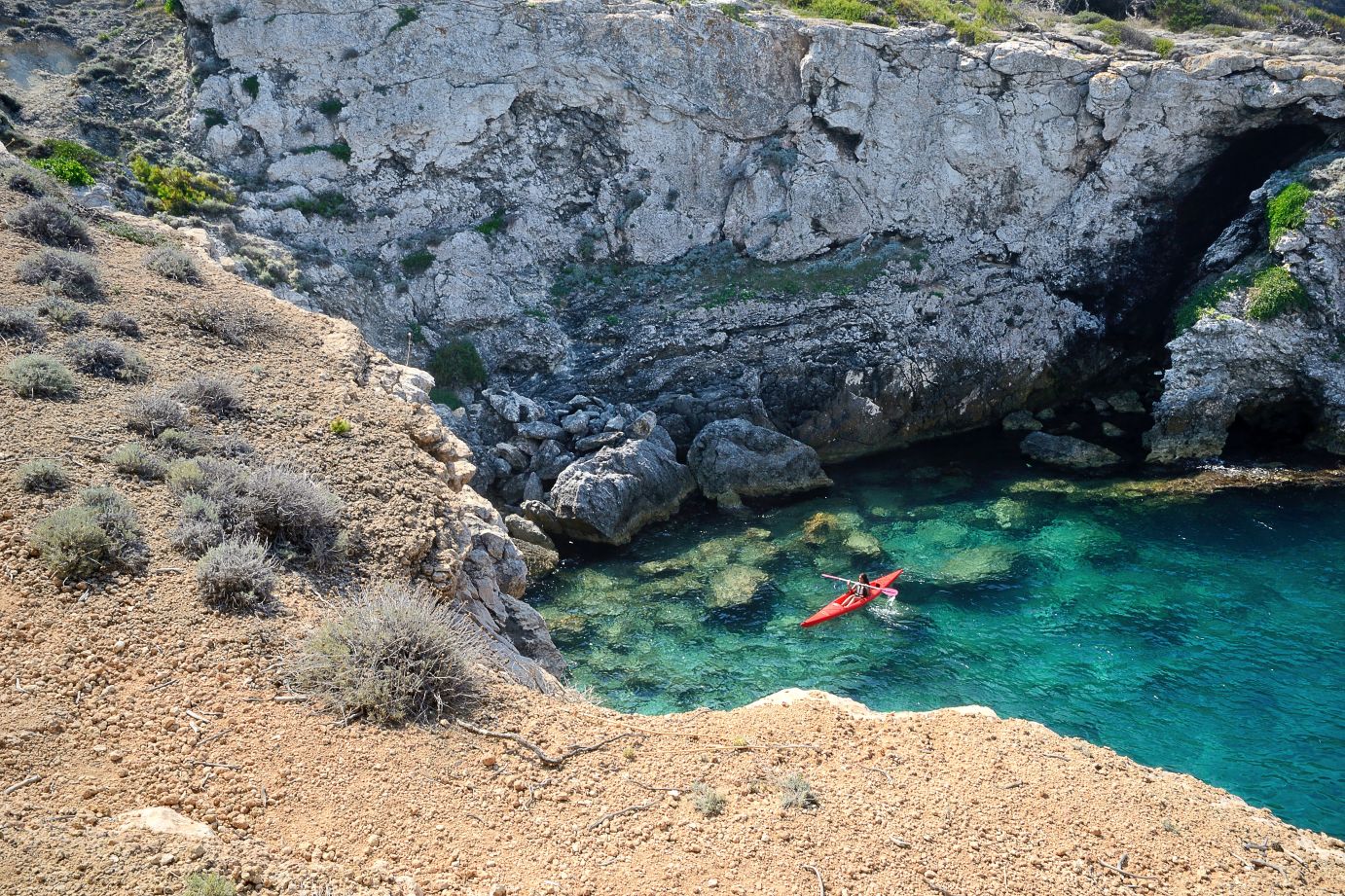 Kayaking in the quiet waters of San Domino, in the lesser-known Tremiti Archipelago