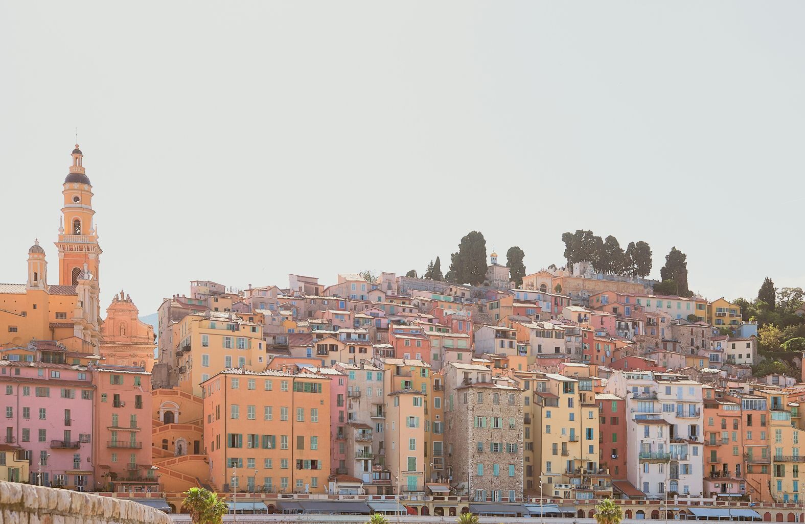 Colorful buildings in Menton, France