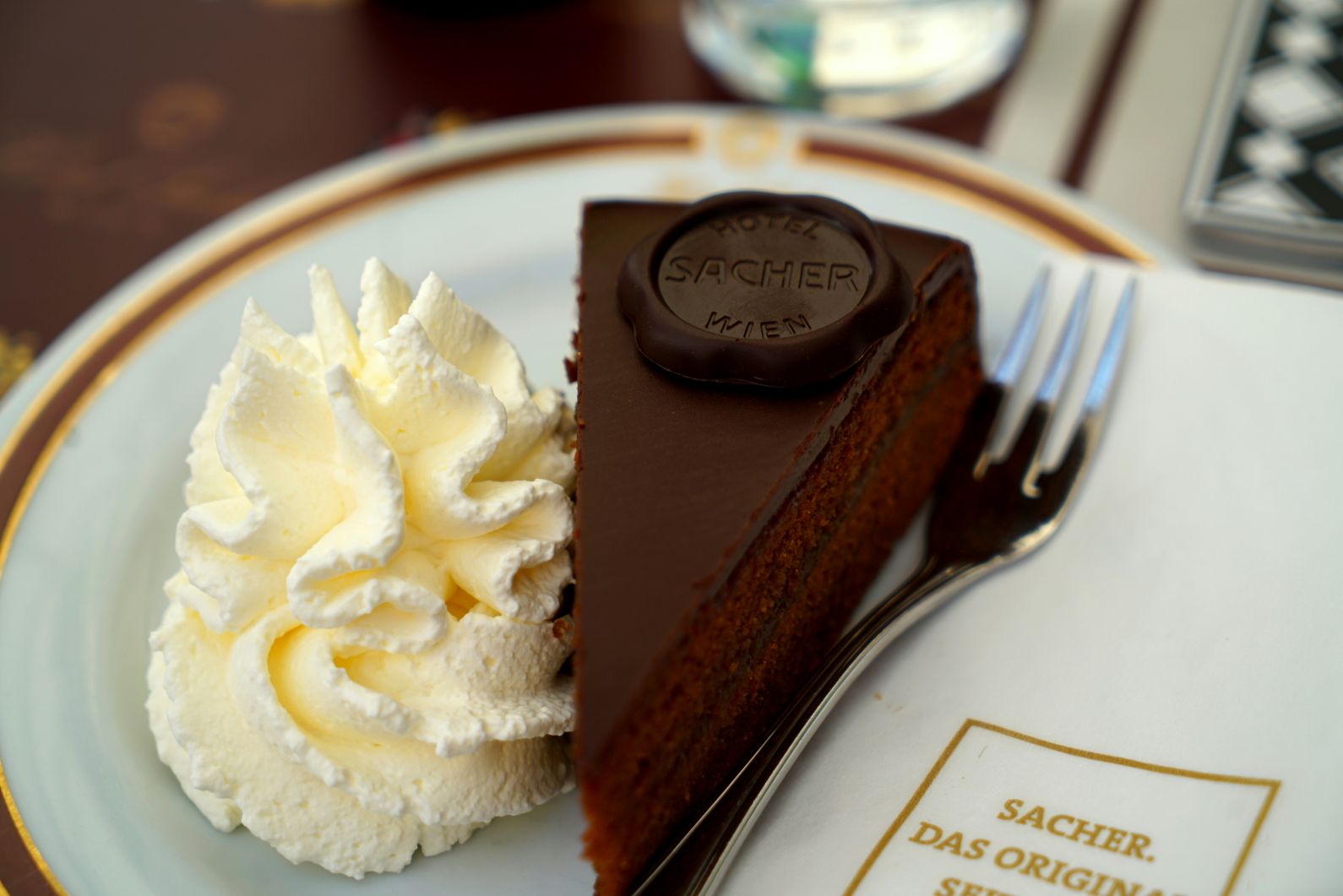 What to eat in Austria: a slice of sachertorte in a coffee house in Vienna