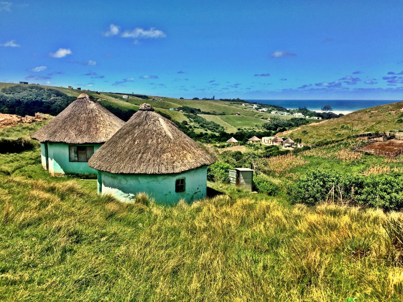 Xhosa huts on South Africa's Wild Coast