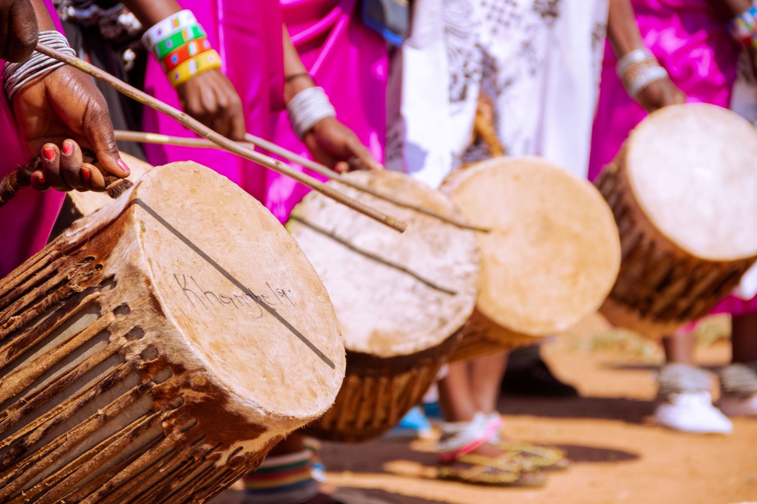 Traditional drummers in Limpopo; experience South African traditions through music