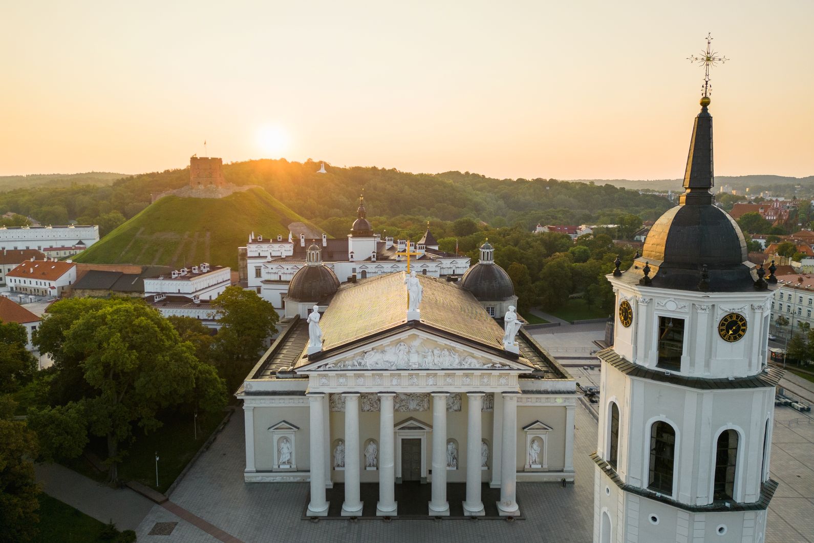 Vilnius Cathedral at sunset