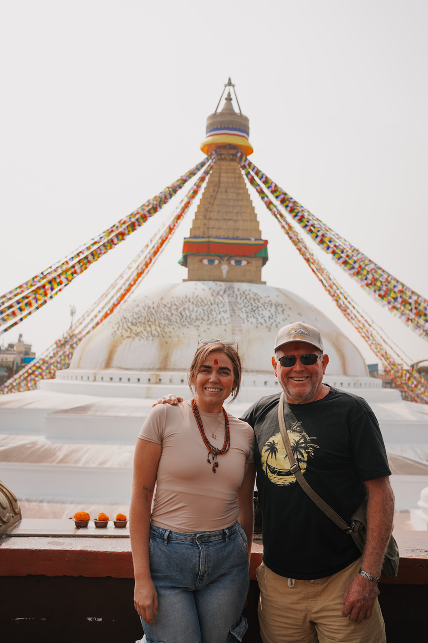 Travellers Gabrielle and Peter Howe in Nepal (photo by local agent Anish Neupane)