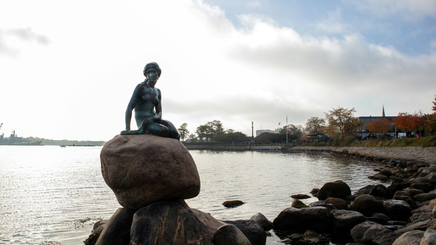 Little Mermaid statue in Copenhagen