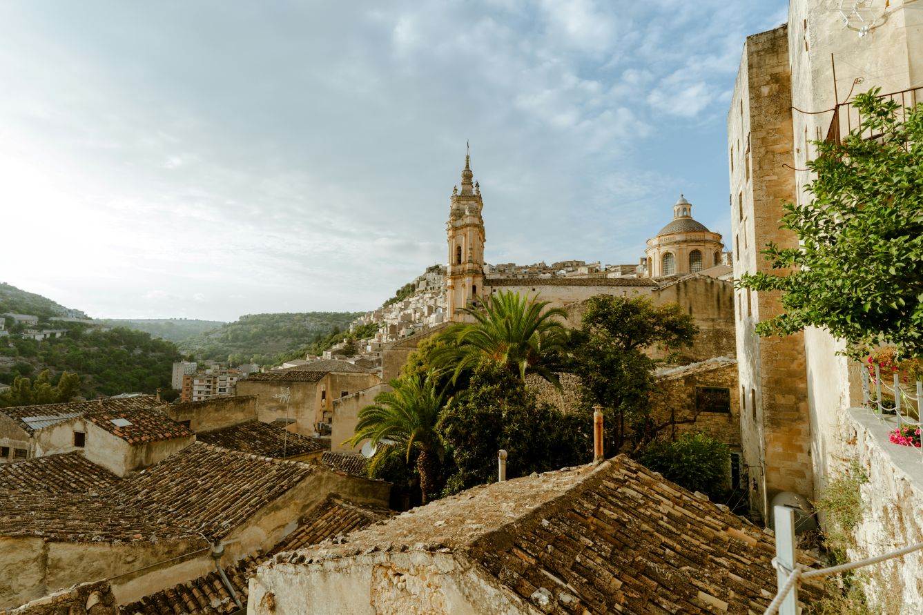 Rooftops of Modica, a charming city in Sicily