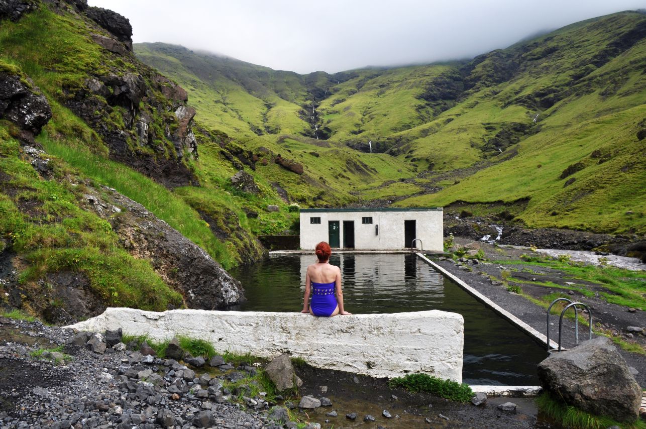 Unique things to do in Iceland: take a quiet swim in Seljavallalaug