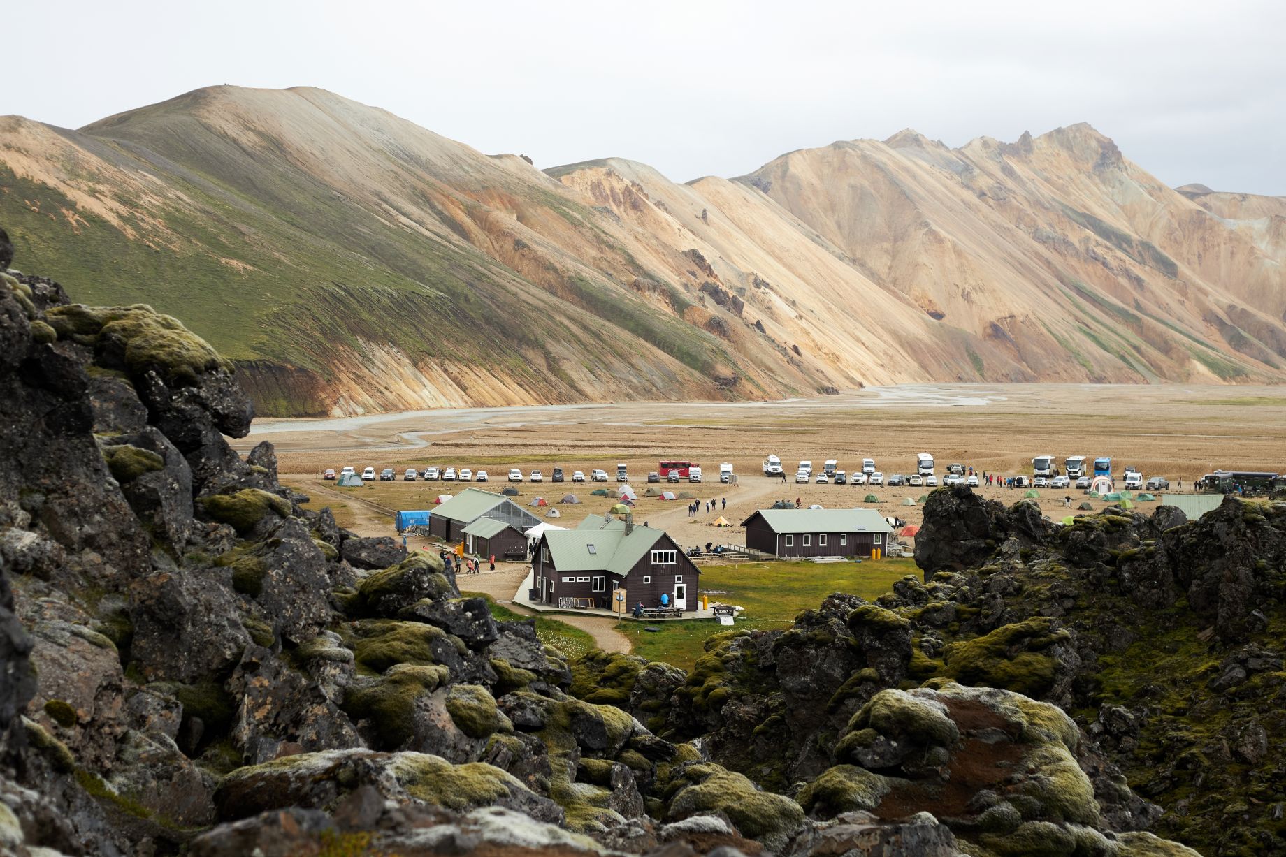 The surreal mountain landscape of Landmannalaugar